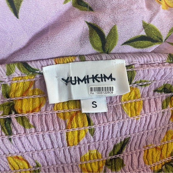 Yumi Kim Rosa lemon print smocked maxi dress maternity 20455 - Picture 9 of 13